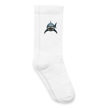 Costume de requin Océan Animal marin Dangereux - Chaussettes de tennis bio enfant - blanc - Droite