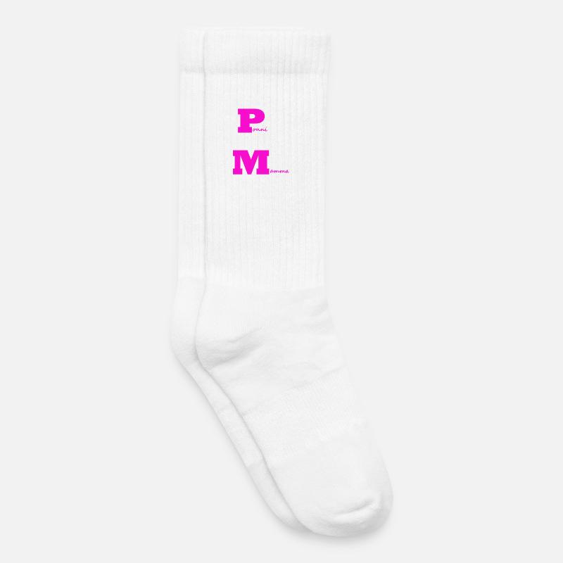 PonyMom rose - Chaussettes de tennis bio enfant - blanc