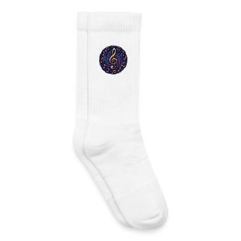 Kosmische Musiknoten - Kinder Tennissocken - Weiß - Rechts