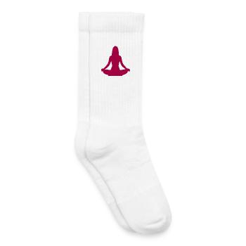 Yoga Silhouetten Meditation - Kinder Tennissocken - Weiß - Rechts