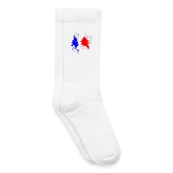 Éclaboussure du drapeau français - Chaussettes de tennis bio enfant - blanc - Droite