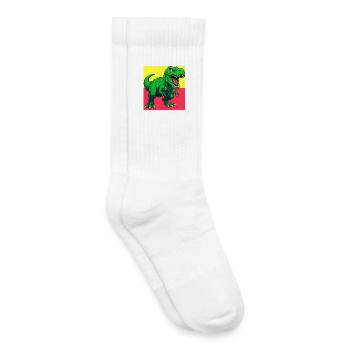 Dinosaurier - Kinder Tennissocken - Weiß - Rechts