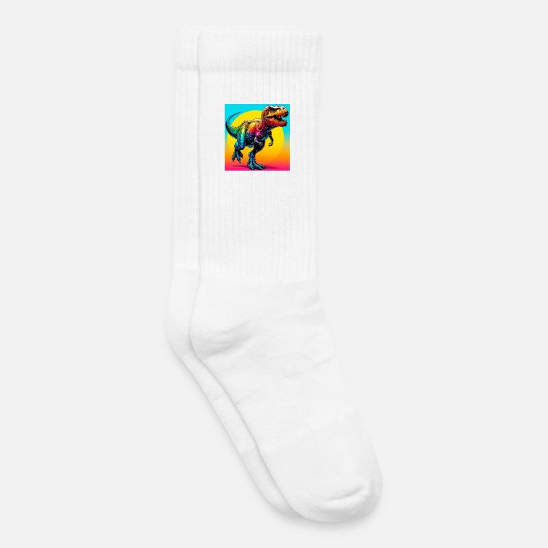Dinosaurier - Kinder Tennissocken - Weiß
