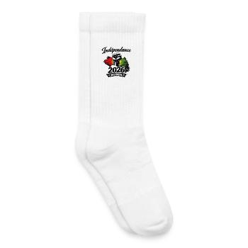 Independence GUINÉE“ mit Faust & Flaggenfarben - Kinder Tennissocken - Weiß - Rechts