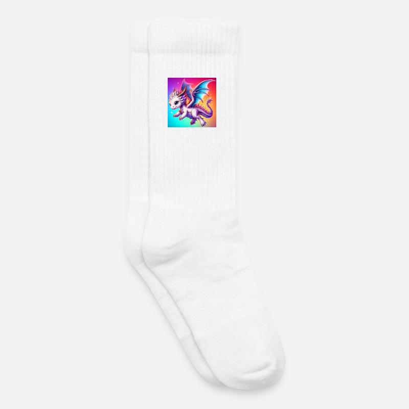 Drache - Kinder Tennissocken - Weiß