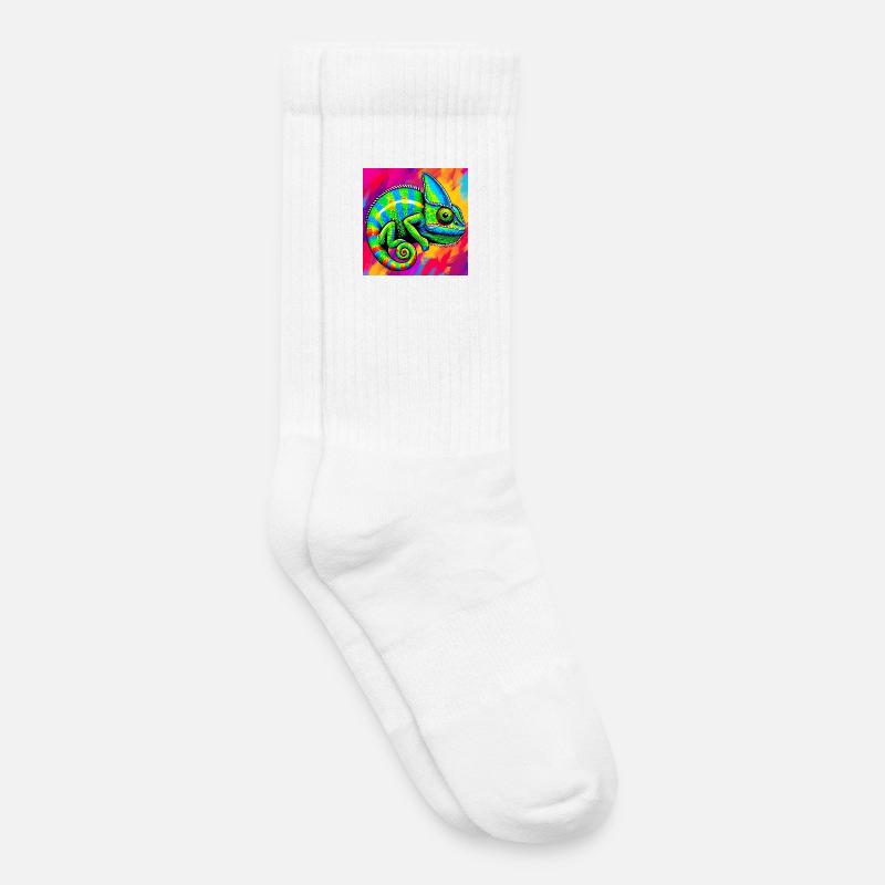 Chamäleon - Kinder Tennissocken - Weiß