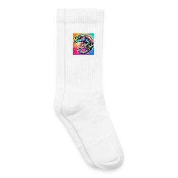 Gecko - Chaussettes de tennis bio enfant - blanc - Droite