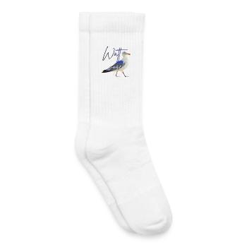 Nordsee Möwe Wattvogel Ostsee - Kinder Tennissocken - Weiß - Rechts