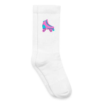 Roller Skate Roller Skating Roller Derby 80s - Kids Tennis Socks - white - Right