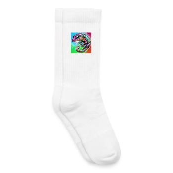 Gecko - Chaussettes de tennis bio enfant - blanc - Droite
