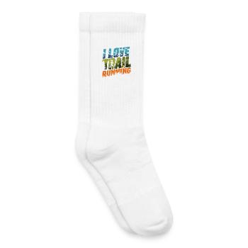 Ich liebe Trailrunning - Kinder Tennissocken - Weiß - Rechts