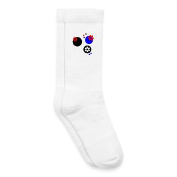 Kreise mit  Blumen  - Kinder Tennissocken - Weiß - Rechts
