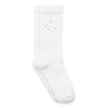 Constellation stellaire du signe du signe des Gémeaux Bleu pastel - Chaussettes de tennis bio enfant - blanc - Droite