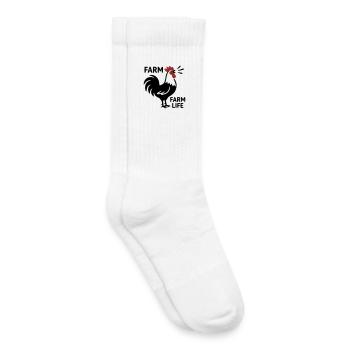 Rooster Farm Life Logo - Kids Tennis Socks - white - Right