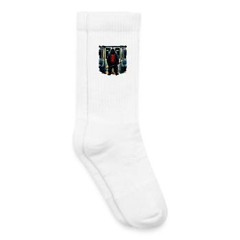 Ninja démons dans le métro - Chaussettes de tennis bio enfant - blanc - Droite