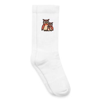 Famille de hiboux - Chaussettes de tennis bio enfant - blanc - Droite
