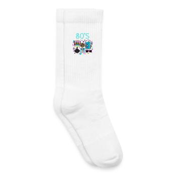 Retro Neon 80er Spielhalle - Kinder Tennissocken - Weiß - Rechts