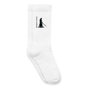 Samurai-Schatten: Katana Noir - Kinder Tennissocken - Weiß - Rechts