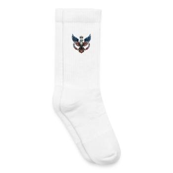 Royal US Eagle – Liberty & Crown Coat of Arms - Kids Tennis Socks - white - Right