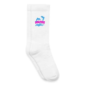 Dolphin Logo - Kids Tennis Socks - white - Right