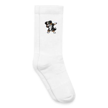 Dabbing Miniature American Shepherd - Kids Tennis Socks - white - Right