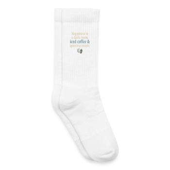 Dark Room, Coffee & Ignore - Kids Tennis Socks - white - Right