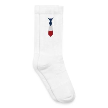 France Tie – Flaggendesign - Kinder Tennissocken - Weiß - Rechts