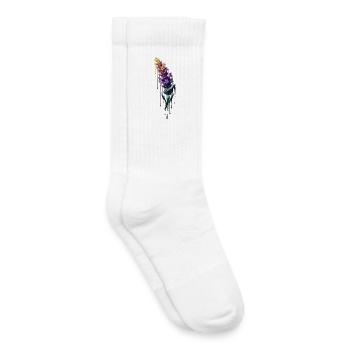 Lavendel mit tropfender Farbe - Kinder Tennissocken - Weiß - Rechts