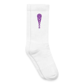 Spirituality Om Sacred Geometry Meditation - Kids Tennis Socks - white - Right
