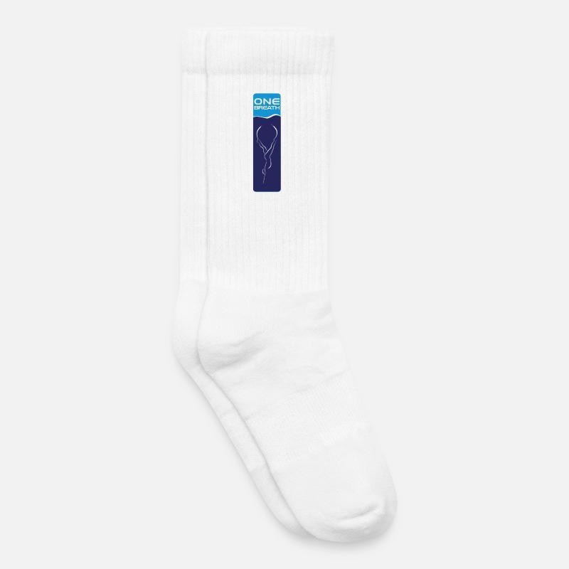 Freitauchen Emblem ONE Breath - Kinder Tennissocken - Weiß