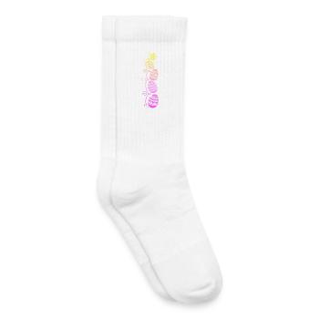 Oeufs de Pâques colorés pour Pâques - Chaussettes de tennis bio enfant - blanc - Droite