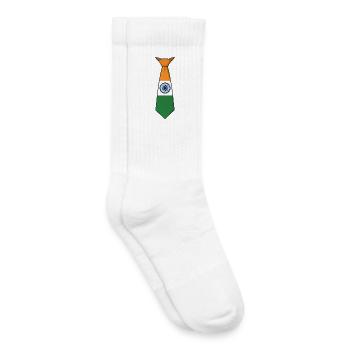 India Tie – Flag Design - Kids Tennis Socks - white - Right