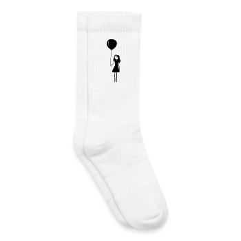 Fille ballon d’anniversaire - Chaussettes de tennis bio enfant - blanc - Droite