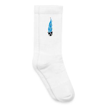 flammen - Chaussettes de tennis bio enfant - blanc - Droite