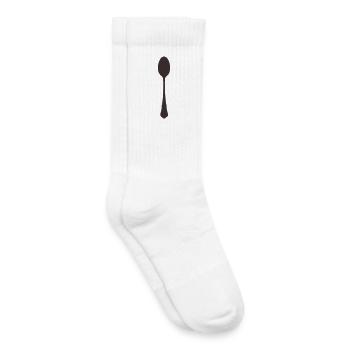 Löffel Besteck - Kinder Tennissocken - Weiß - Rechts