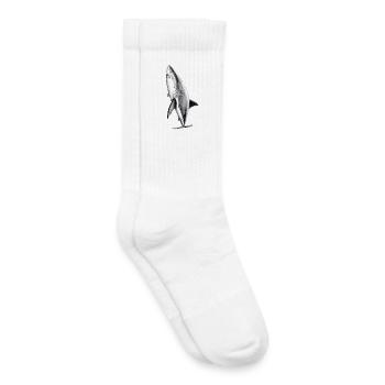 Weißer Hai - Weißer Hai - Kinder Tennissocken - Weiß - Rechts