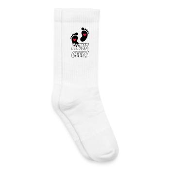 Futur Geek ! - Chaussettes de tennis bio enfant - blanc - Droite