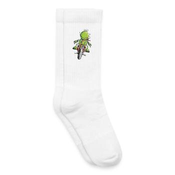 Biker Frosch - Kinder Tennissocken - Weiß - Rechts