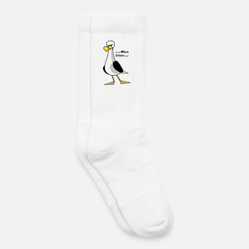 Sei eine Möwe ... - Kinder Tennissocken - Weiß