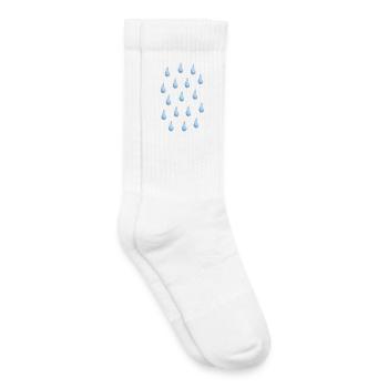 Regen Regentropfen - Kinder Tennissocken - Weiß - Rechts