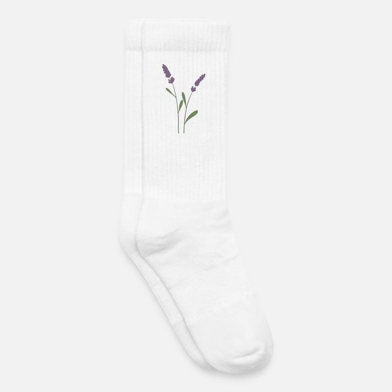 Lavendel - Kinder Tennissocken - Weiß