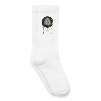 Merveilleuse licorne blanche - Chaussettes de tennis bio enfant - blanc - Droite