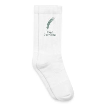 Child of Demetra – Percy Jackson inspired design - Kids Tennis Socks - white - Right