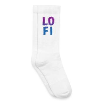 Lo Fi musique chill, deep house, beats hip hop - Chaussettes de tennis bio enfant - blanc - Droite