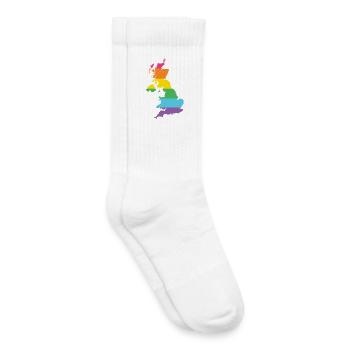 LGBTQ Grande-Bretagne - Chaussettes de tennis bio enfant - blanc - Droite