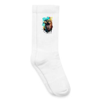 Falcon Colorful - Colorful Falcon - Goshawk Bird - Kids Tennis Socks - white - Right