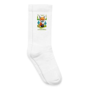 Der schlaue Fuchs vom Land - Kinder Tennissocken - Weiß - Rechts