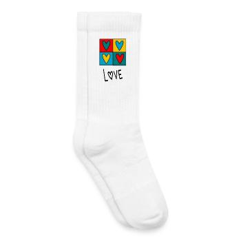 VALENTINSTAG. Junggesellinnenabschied. ICH LIEBE DICH. ICH LIEBE DICH. LIEBE - Kinder Tennissocken - Weiß - Rechts
