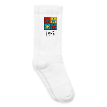 VALENTINE'S DAY. Bachelorette party. I LOVE YOU. I LOVE YOU. LOVE - Kids Tennis Socks - white - Right