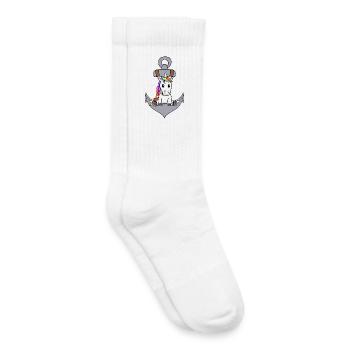 Ancre Licorne Maritime Créature mythique Marin Ahoy - Chaussettes de tennis bio enfant - blanc - Droite